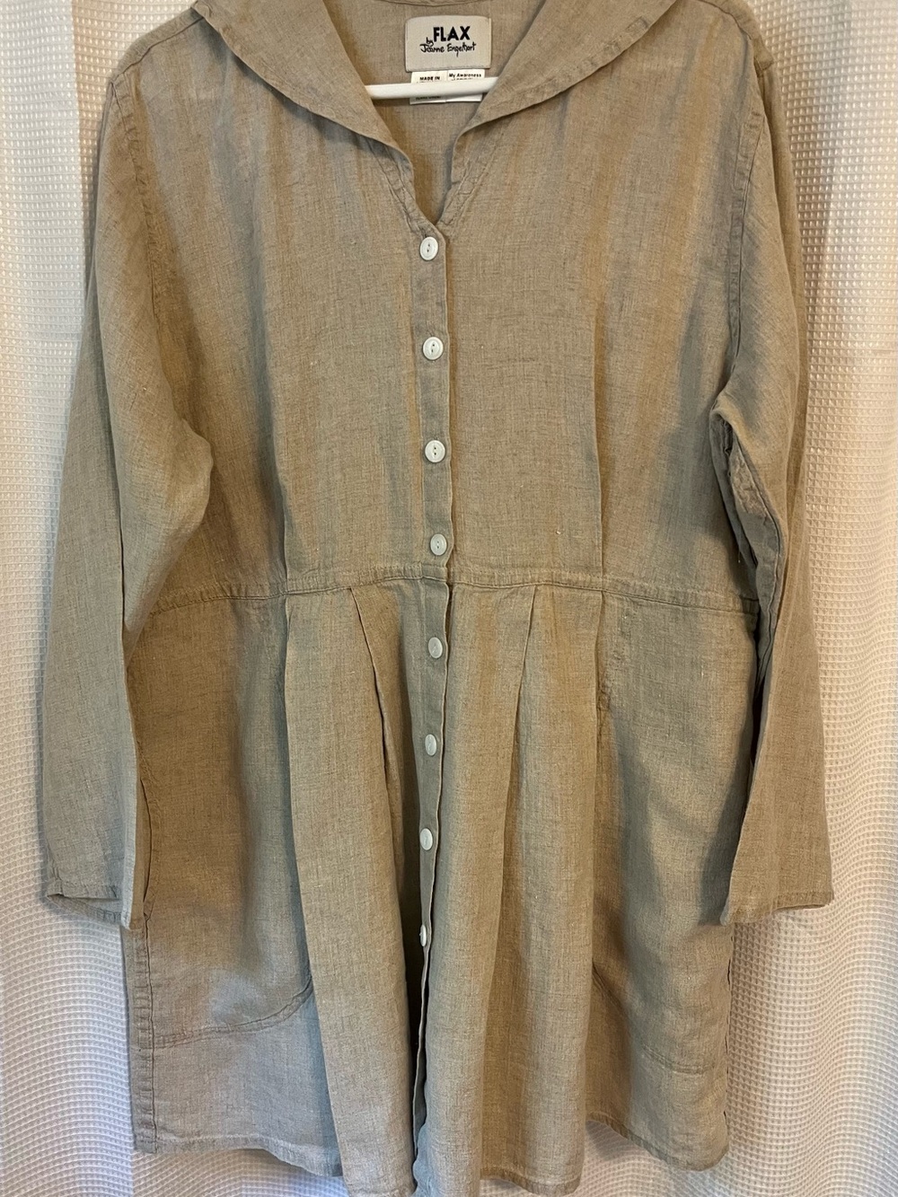 Flax vintage long-sleeved medium tunic